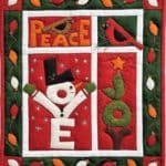 LOVE JOY PEACE quilt wall hanging kit